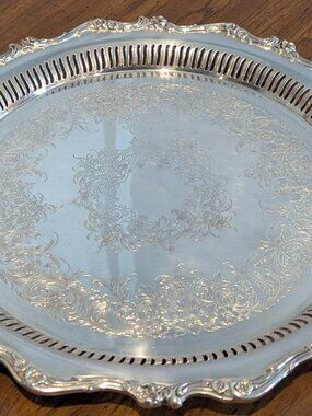 Wilcox American silver company American Rose 7371B Platter